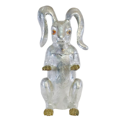 Arthur Court Aluminum Rabbit Ice Bucket, 1986