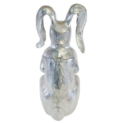 Arthur Court Aluminum Rabbit Ice Bucket, 1986