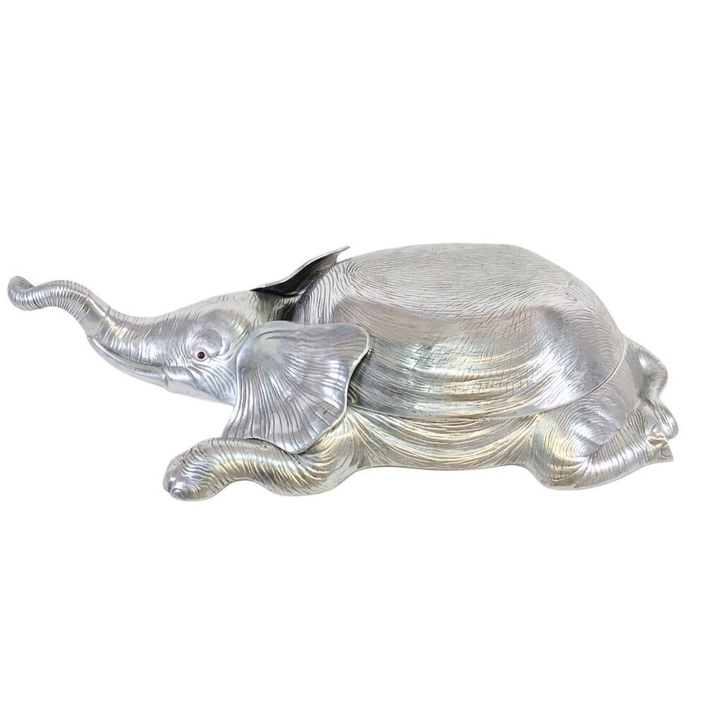 Arthur Court Aluminum Elephant Tureen, 1979