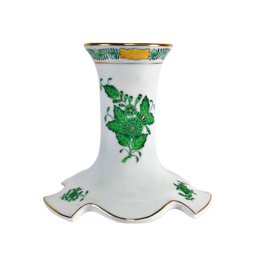 Herend "Chinese Bouquet" Green Candlestick