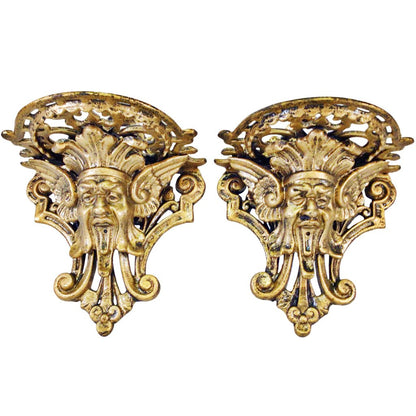 Pair/Victorian-Style Cast Iron Sconces