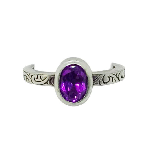 Amethyst & Silver Ring