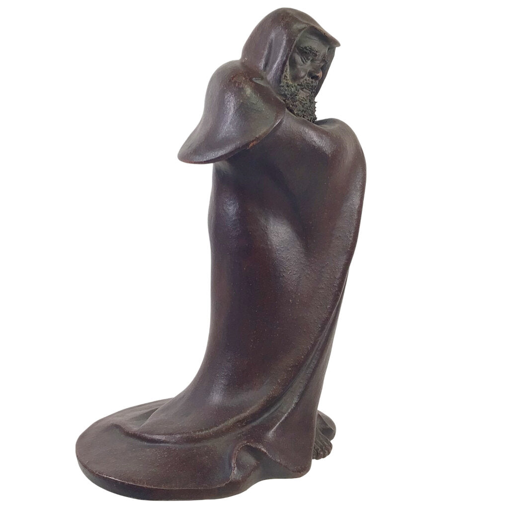 Yixing zisha Clay Statue of Cloaked Budhi Damo