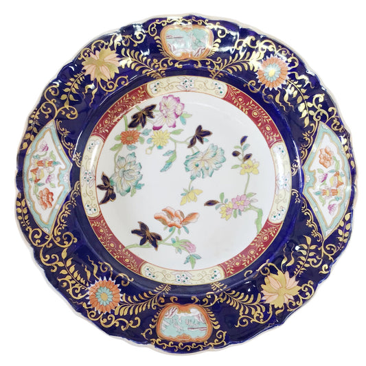 Mason's Ironstone Imari Lobed Soup Bowl, ca. 1830-48