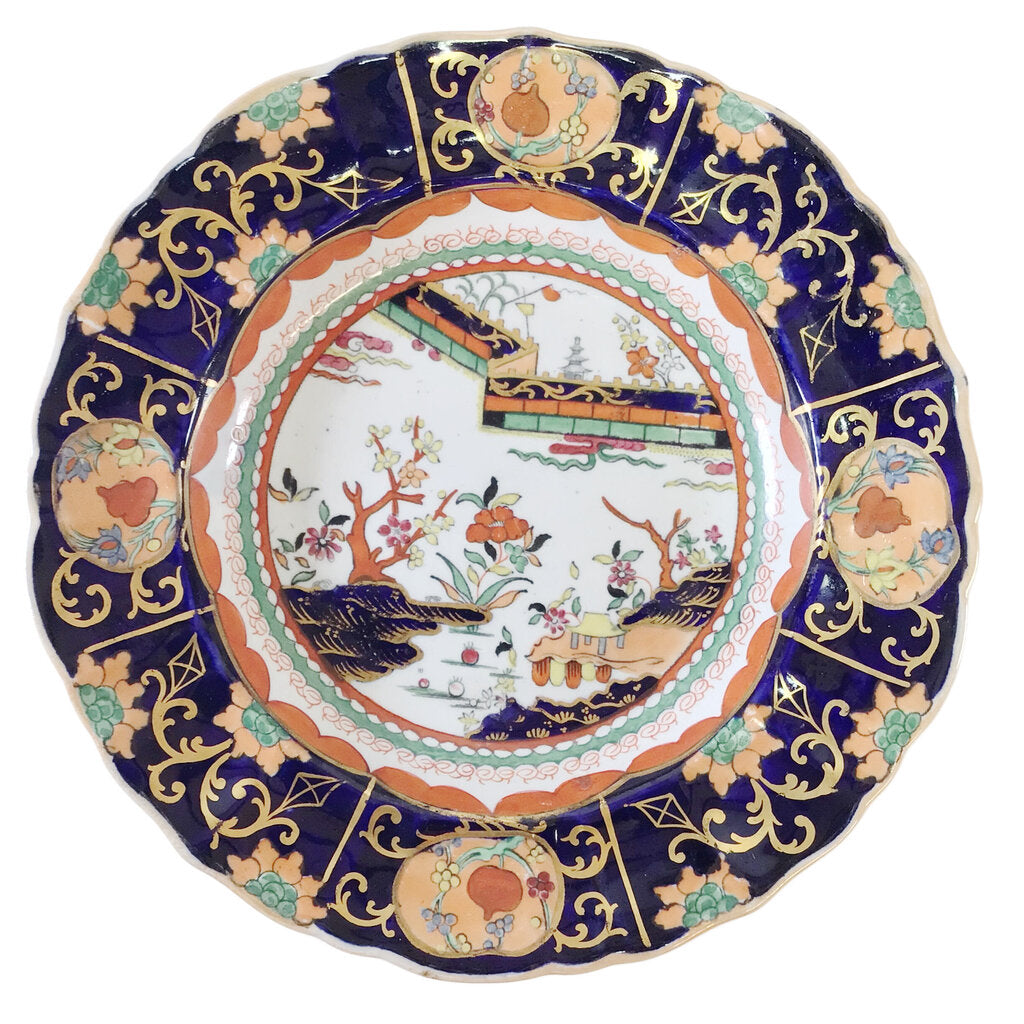 Mason's Ironstone Imari Lobed Soup Bowl, ca. 1830-48