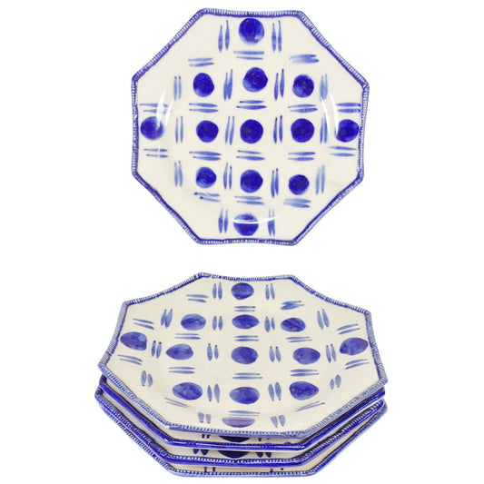 5 Oscar de la Renta "Dot & Dash" Salad Plates