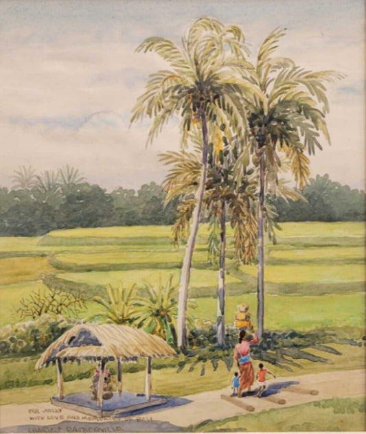 Baskerville. Bali. Watercolor.