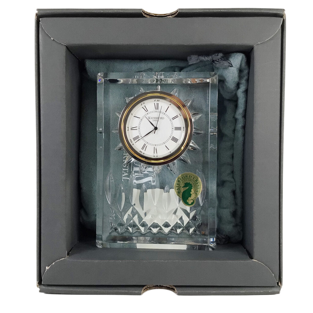 Waterford "Lismore" Small Crystal Desk Clock