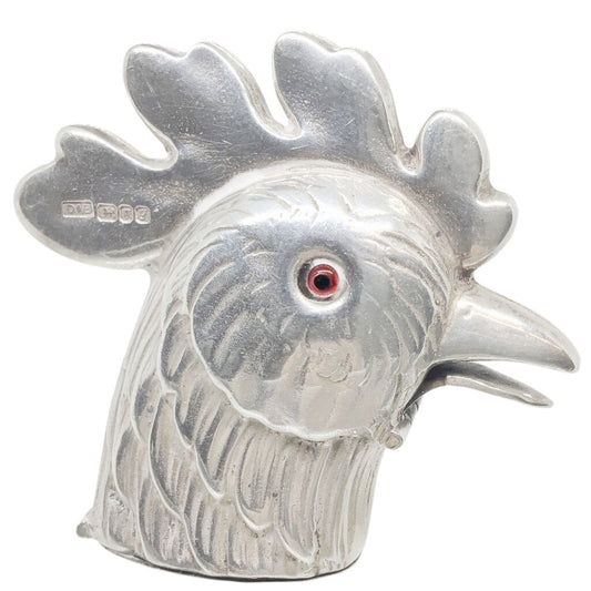 David Bowles Sterling Rooster Head Vesta Case, 1999