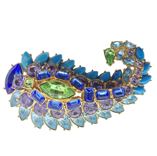 Joan Rivers Bejeweled Paisley Brooch