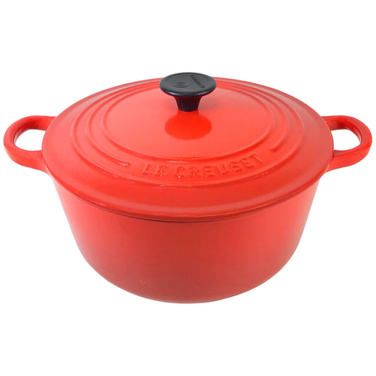 Le Creuset #22 Red Enameled Dutch Oven