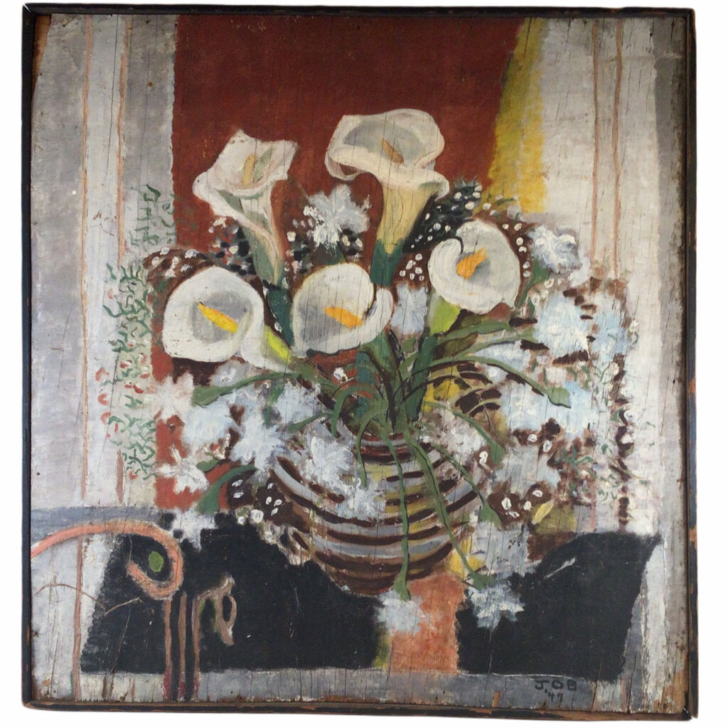 Blatter. Floral Still Life. Oil on Board.