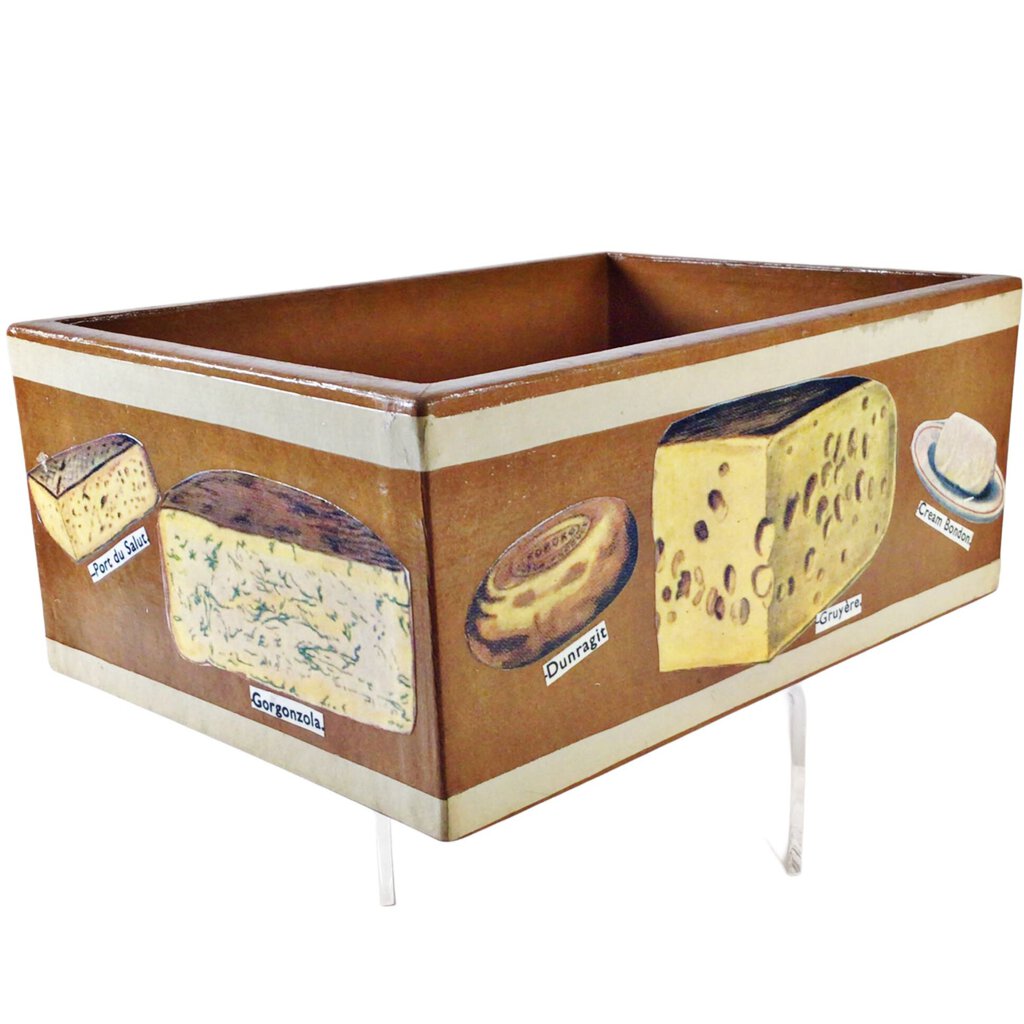 Paola Orlando, Cheeses & Labels. Decoupage Box, 2007.