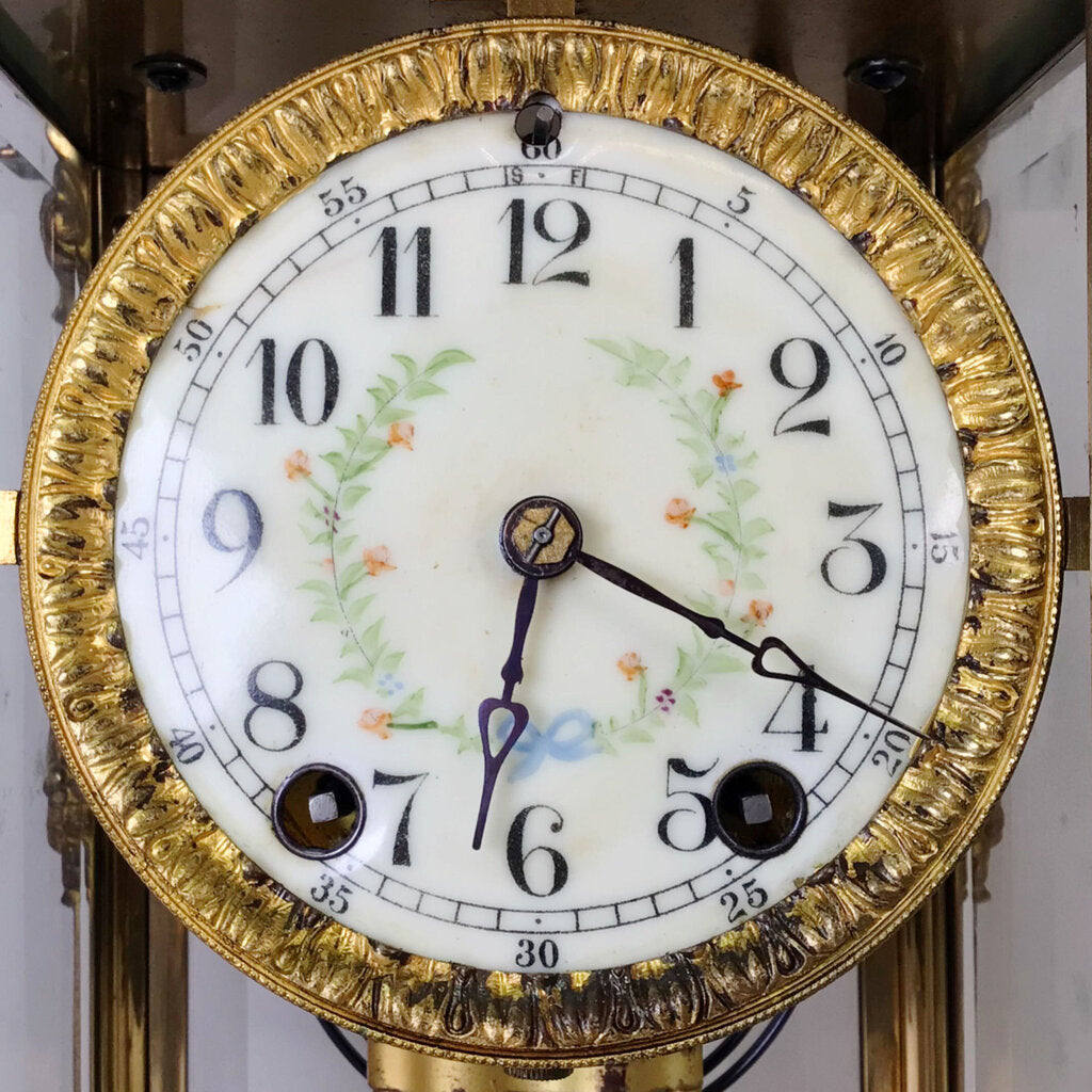 Seth Thomas No. 5 Regulator Clock in Gilt Brass Case