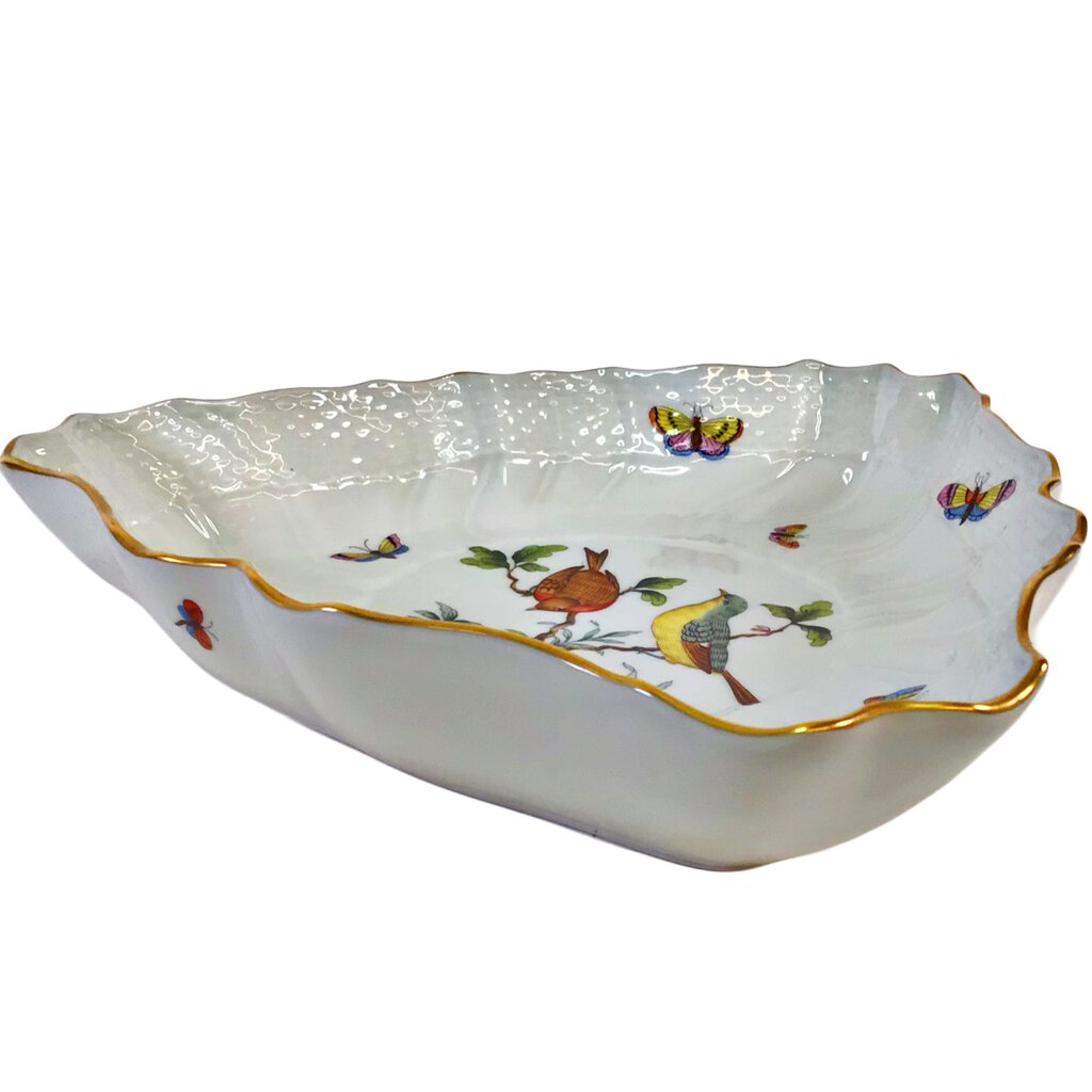 Herend "Rothschild Bird" Triangular Serving Dish