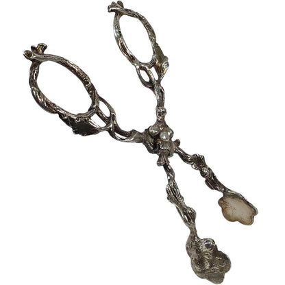 Sterling Grapevine-Form Tongs