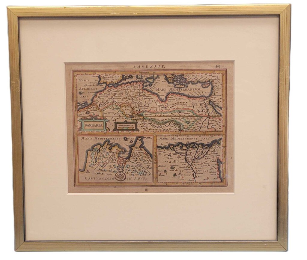 Mercator/Hondius "Barbarie" Hand Colored Engraving