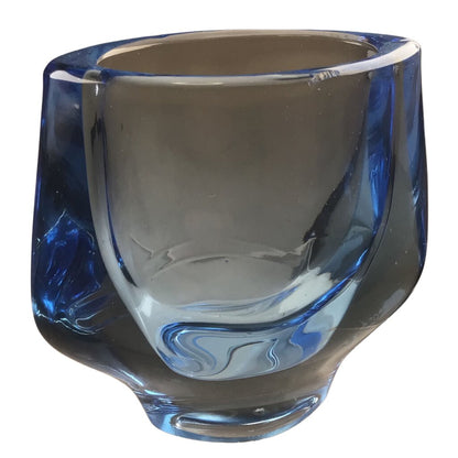 Frantisek Vizner Blue Glass Vase, 1960s