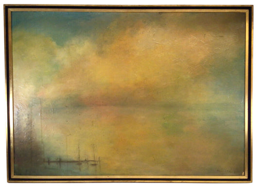 Farioletti. View of the Chesapeake Bay. Oil on Board