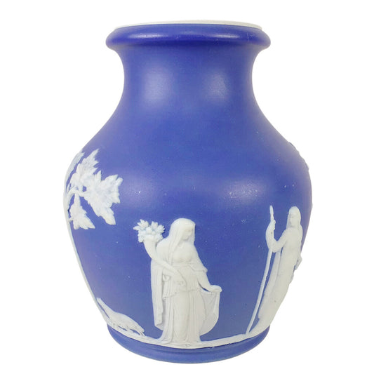 Wedgwood Blue Jasperware Vase, ca. 1880