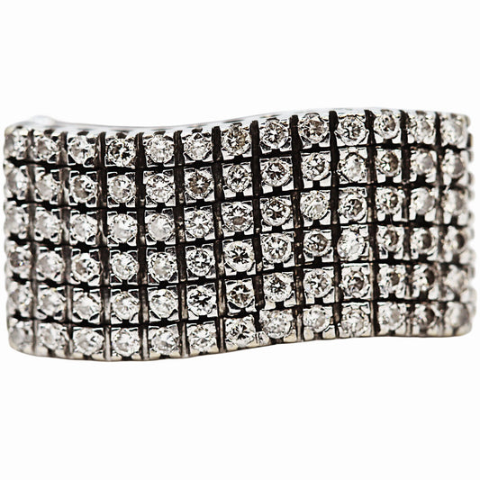 18Kt White Gold Pave Diamond Ring