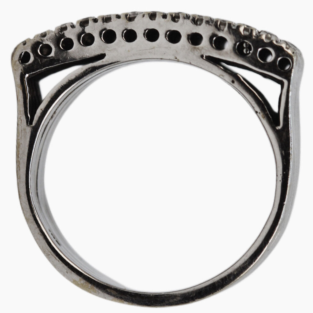 18Kt White Gold Pave Diamond Ring