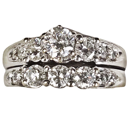 Diamond Wedding Set in 14K White Gold