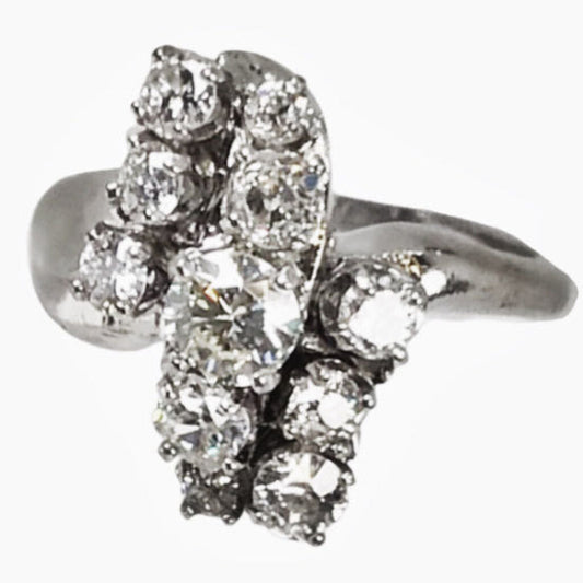 Diamond Cluster Ring in 14Kt White Gold