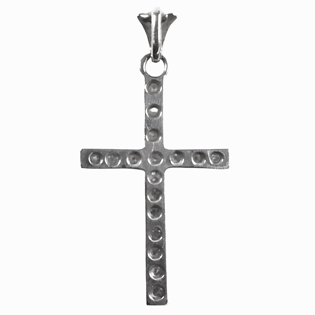 Diamond Set Cruciform Pendant in 14Kt White Gold