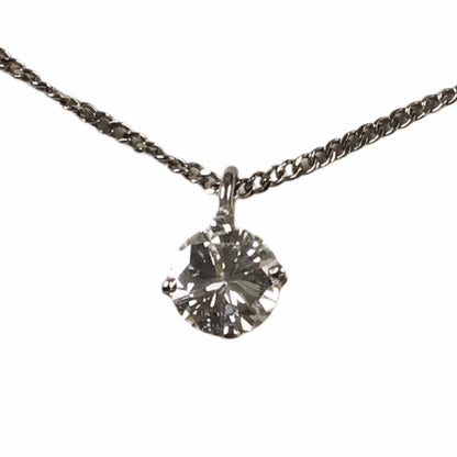 Diamond Solitaire Pendant on 14Kt White Gold Chain