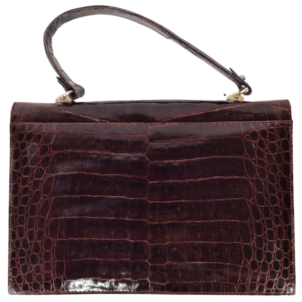 Vintage Brazilian Alligator Leather Handbag