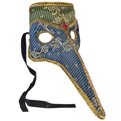 Venetian Embroidered Zanni Carnival Mask