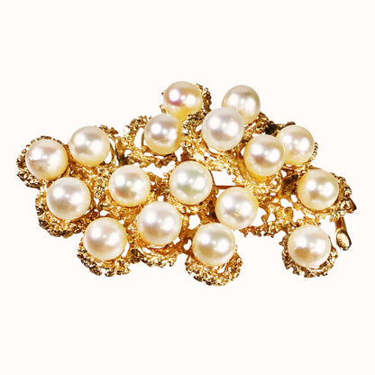 Substantial Pearl & 14Kt Gold (Tested) Brooch