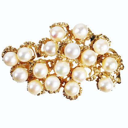 Substantial Pearl & 14Kt Gold (Tested) Brooch