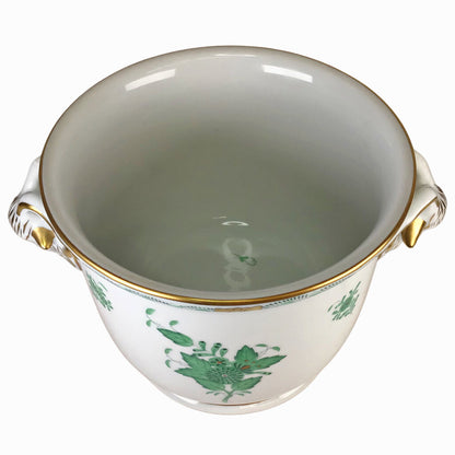 Herend Apponyi Green Goat's Head Cachepot, #7283