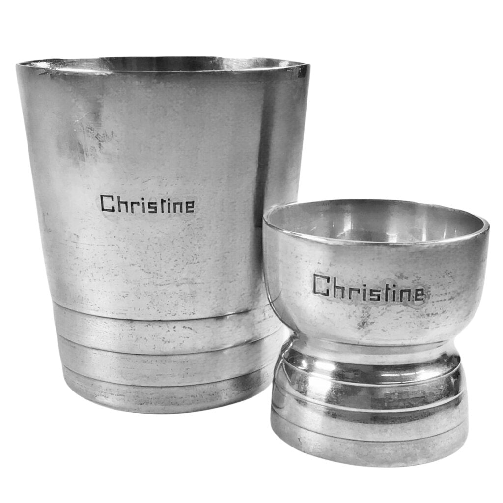 Christofle "Christine" Silverplated Beaker & Egg Cup