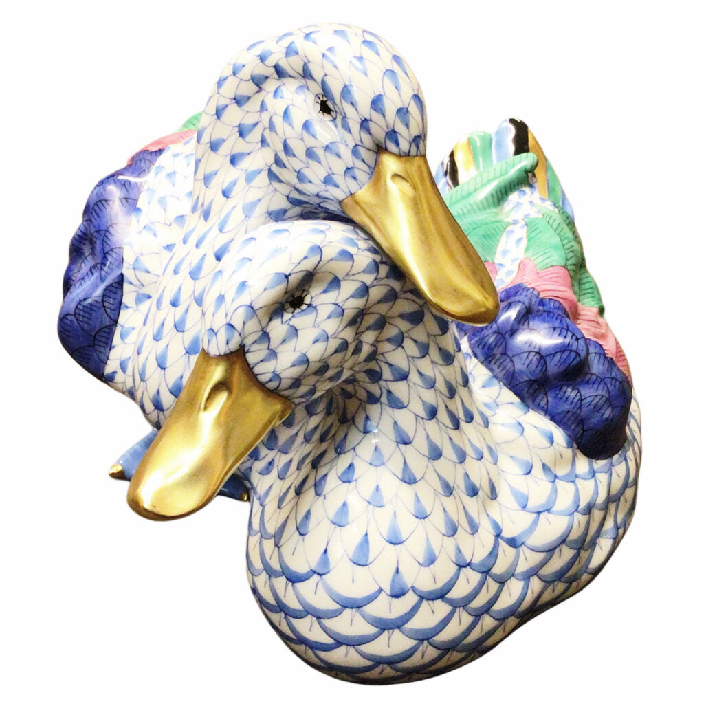 Herend "Pair of Ducks" Porcelain Figurine, #5035