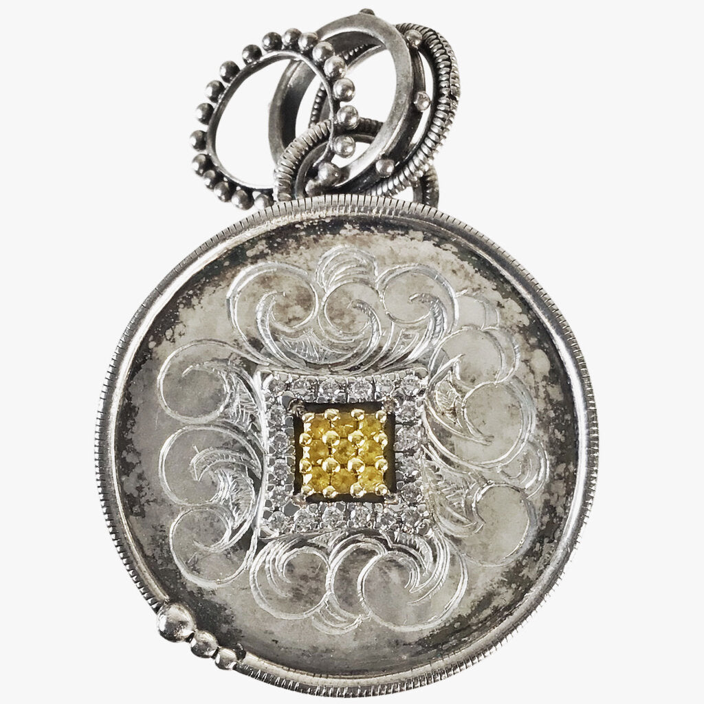 Mars & Valentine Sterling & Diamond Locket