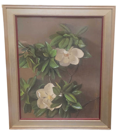 McCarthey. Magnolia Still Life. Pastel.