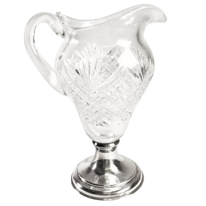 Hawkes Sterling-Mounted Cut Crystal Creamer & Sugar Pot