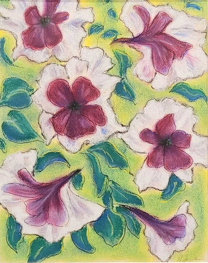 Jenkins. Petunia Abstract. Watercolor