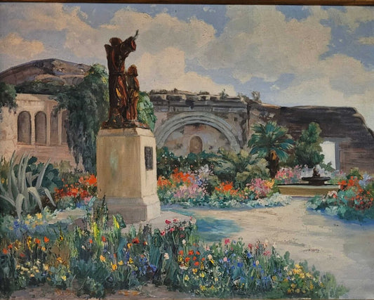 William Doss. Capistrano Mission. Oil on Canvas