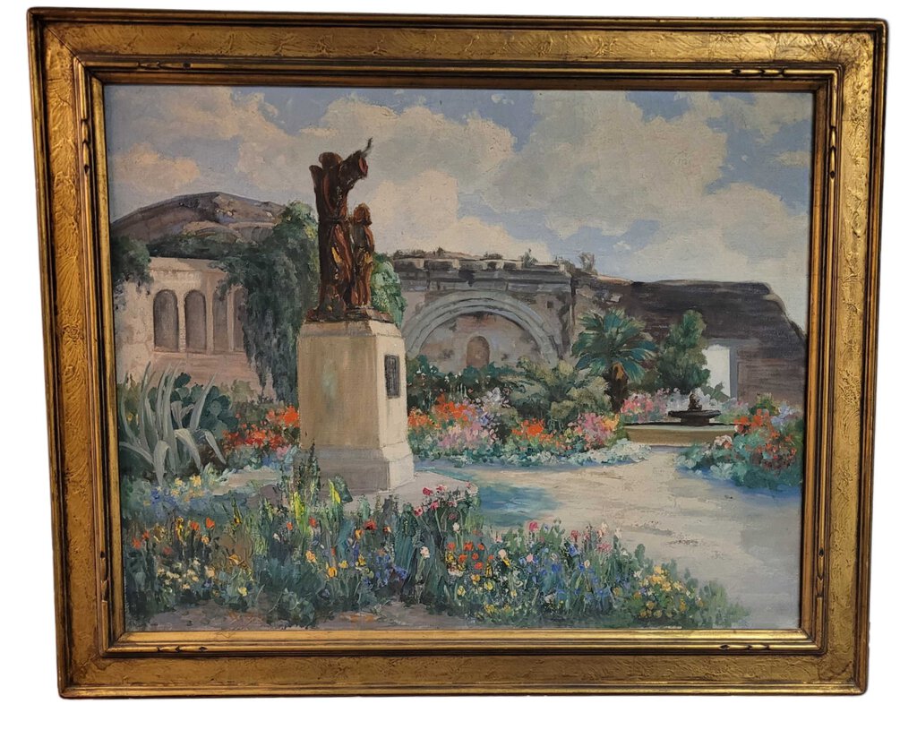 William Doss. Capistrano Mission. Oil on Canvas