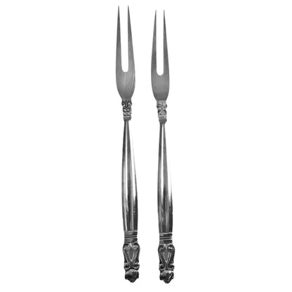 Pair/Jensen "Acorn" Sterling Pickle/Cold Cut Forks