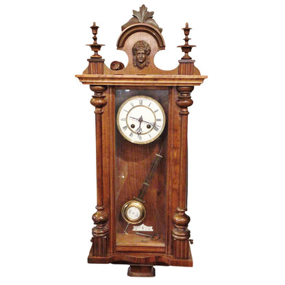 German Pendulum Wall Clock w/Gong Chime