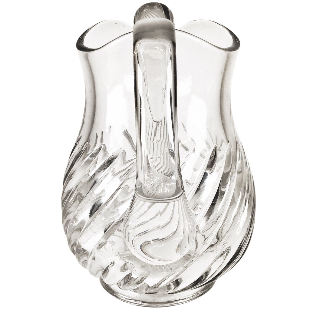 Spiraled Pressed Glass Water Pitcher