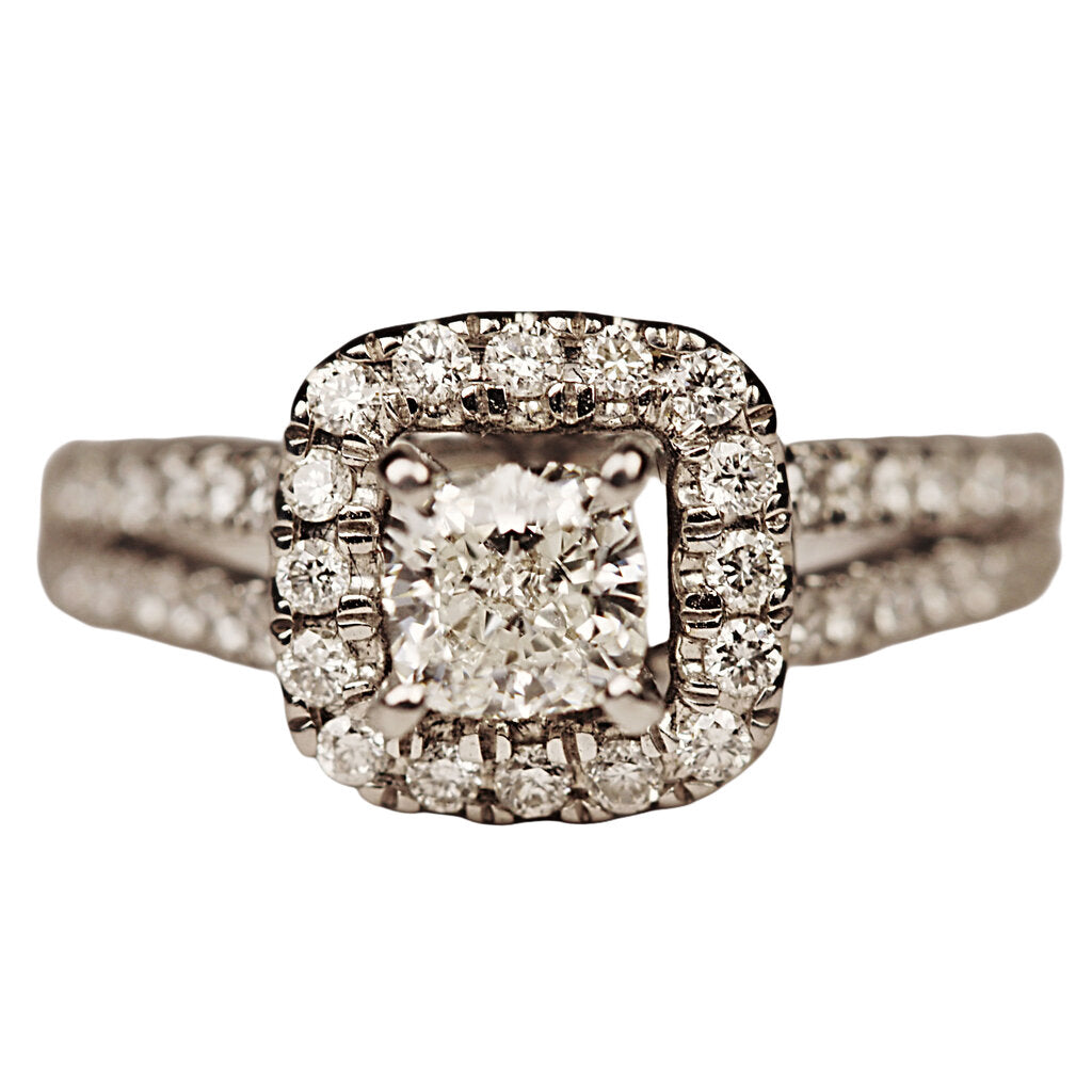 Diamond Ring in 14Kt White Gold, Principal Stone