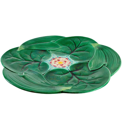 George Jones Majolica "Lotus" Plate, ca. 1869