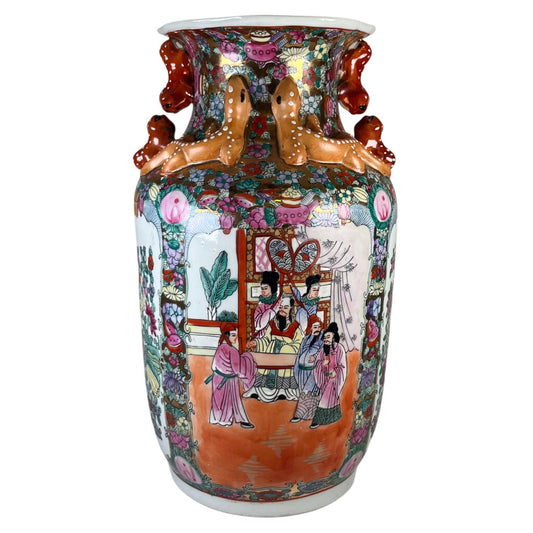 Chinese Export Rose Medallion Vase