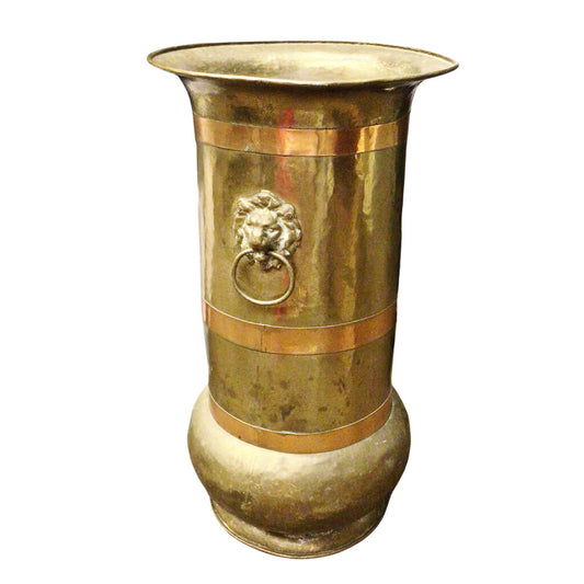 Hand-Cramped Copper & Brass Umbrella Stand